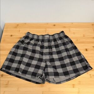 Goodfellow & Co Size Medium Men's or Women's Black & Gray Plaid Boxer Shorts